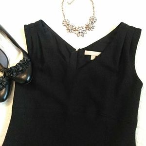 Banana Republic Black Wool Sleeveless Career Dress